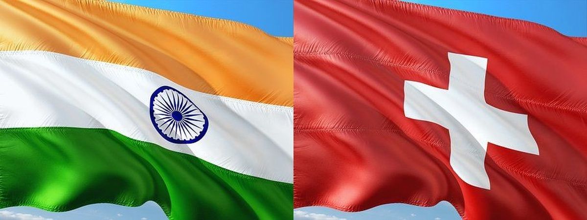 Indian and Swiss flags